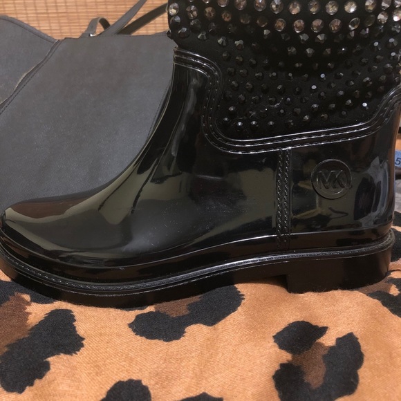 Michael Kors 
Dani Stone Detail Rubber Rain Bootie - Picture 7 of 9